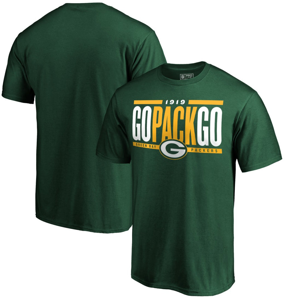Green Bay Packers Hometown Refresh Go Pack Go T-Shirt - Green on sale