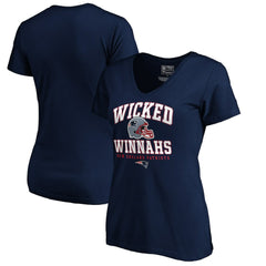 New England Patriots Women's Hometown Refresh V-Neck T-Shirt - Navy for sale