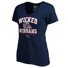 New England Patriots Women's Hometown Refresh V-Neck T-Shirt - Navy for sale