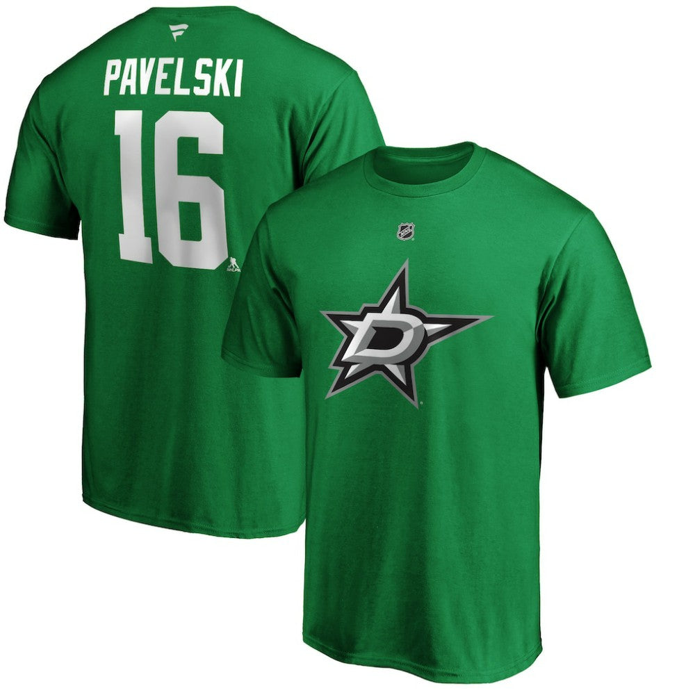 Joe Pavelski Dallas Stars Fanatics Authentic Stack Player Name & Number T-Shirt Kelly Green