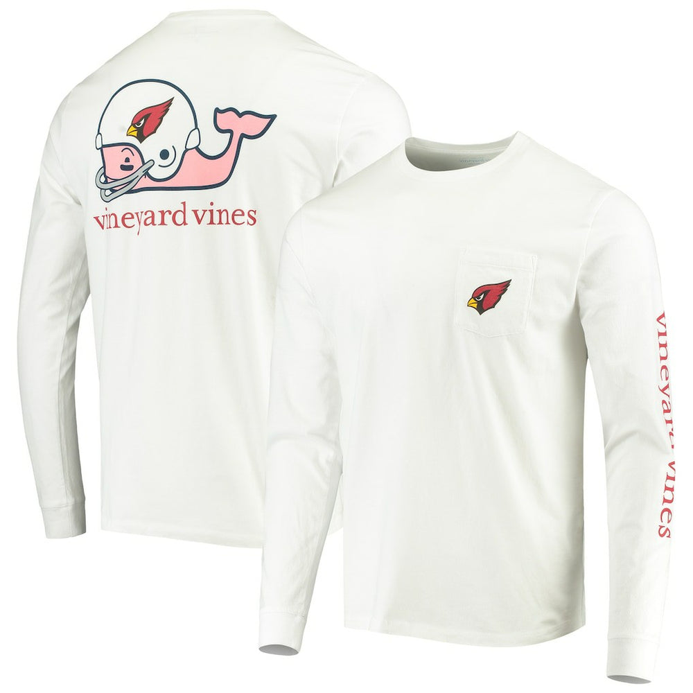 Arizona Cardinals Vineyard Vines Whale Helmet Long Sleeve T-Shirt - White online