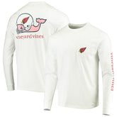Arizona Cardinals Vineyard Vines Whale Helmet Long Sleeve T-Shirt - White online