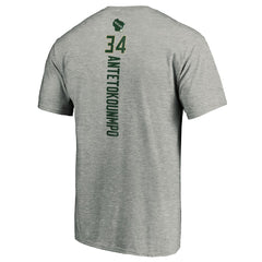 Giannis Antetokounmpo Milwaukee Bucks Playmaker Name & Number Team T-Shirt - Heathered Gray on sale