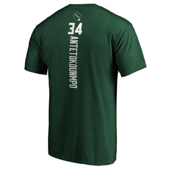 Giannis Antetokounmpo Milwaukee Bucks Team Playmaker Name & Number T-Shirt - Hunter Green for sale