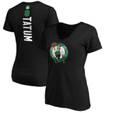 Jayson Tatum Boston Celtics Women's Playmaker Name & Number V-Neck T-Shirt - Black for sale