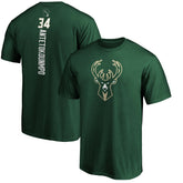 Giannis Antetokounmpo Milwaukee Bucks Playmaker Name & Number T-Shirt - Hunter Green | Fanatics for sale
