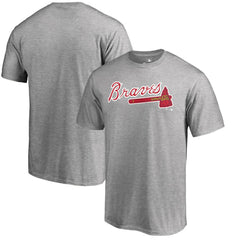 Atlanta Braves Team Wordmark T-Shirt - Heathered Gray