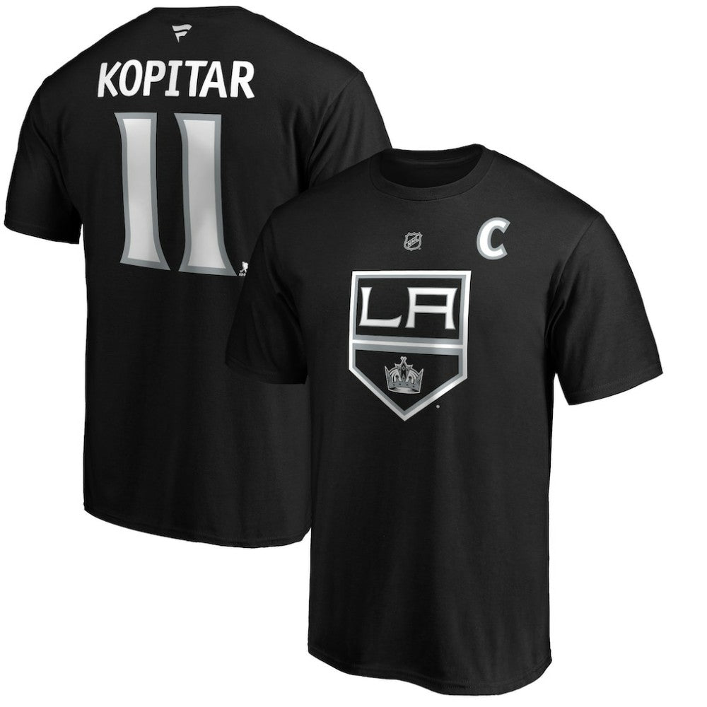 Anze Kopitar Los Angeles Kings Fanatics Authentic Stack Player Name & Number T-Shirt Black