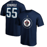 Mark Scheifele Winnipeg Jets Fanatics Authentic Stack Name & Number Team T-Shirt Navy