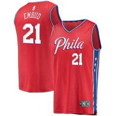 Joel Embiid Philadelphia 76ers Youth 2019/20 Fast Break Replica Player Team Jersey - Statement Edition - Red | Fanatics online