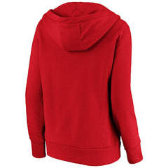 Kansas City Chiefs Women's Primary Team Logo V-Neck Pullover Hoodie - Red discount