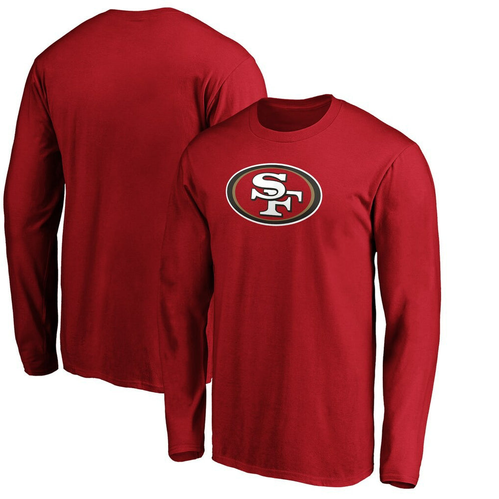 San Francisco 49ers Team Lockup Long Sleeve T-Shirt - Scarlet outlet
