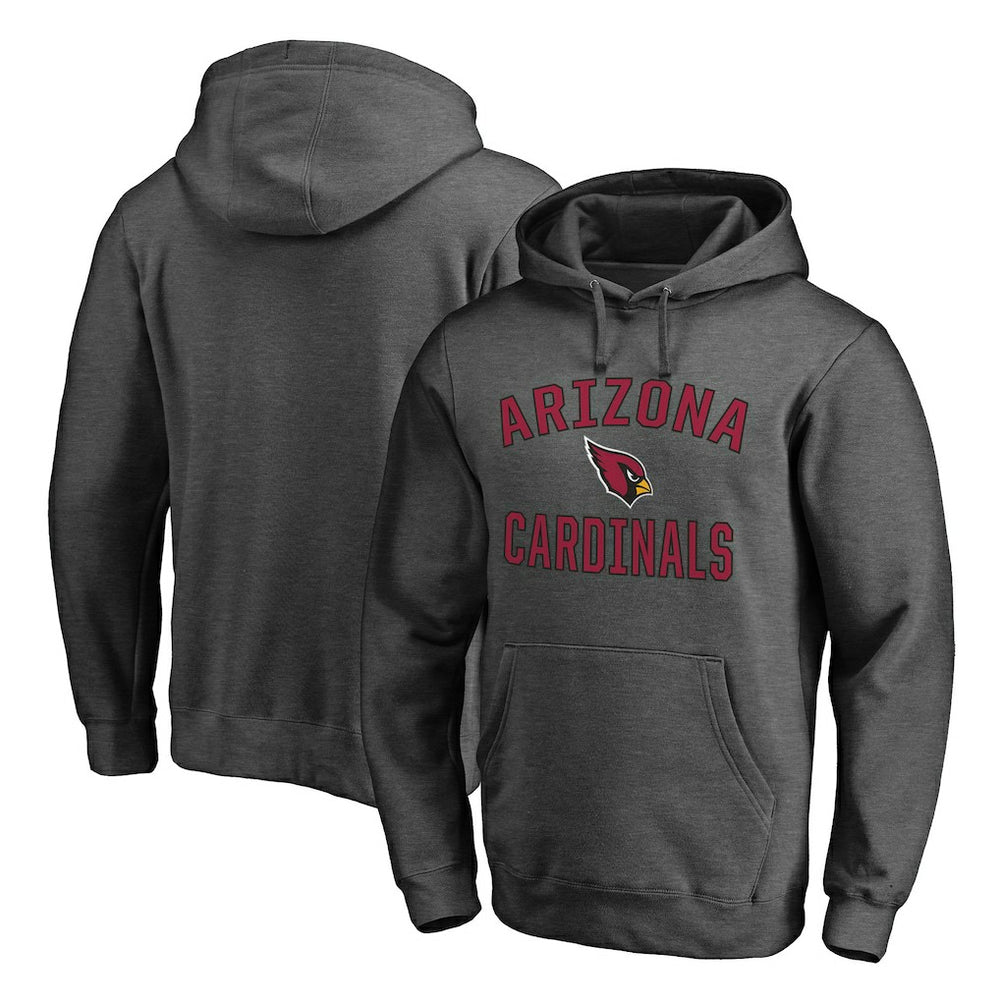 Arizona Cardinals Victory Arch Team Fitted Pullover Hoodie - Heather Charcoal cheap