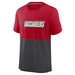 Tampa Bay Buccaneers Fan Gear Colorblock Tri-Blend T-Shirt - Red/Pewter | Nike sale