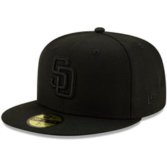San Diego Padres Black on Black 59FIFTY Fitted Hat - Black | New Era