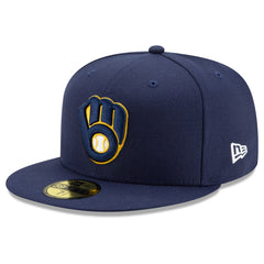 Milwaukee Brewers Home Authentic Collection On-Field 59FIFTY Fitted Hat - Navy | New Era