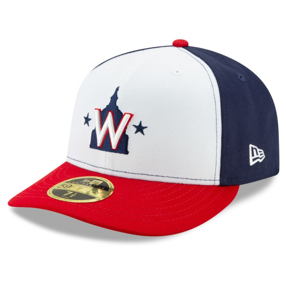 Washington Nationals Alternate 2020 Authentic Collection On-Field Low Profile Fitted Hat - White/Navy | New Era