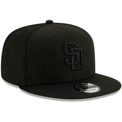 San Diego Padres Black on Black 9FIFTY Snapback Adjustable Hat - Black | New Era