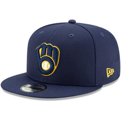 Milwaukee Brewers Team Color 9FIFTY Adjustable Hat - Navy | New Era