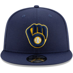 Milwaukee Brewers Team Color 9FIFTY Adjustable Hat - Navy | New Era