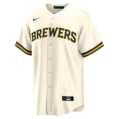 Christian Yelich Milwaukee Brewers Home Replica Player Jersey - Cream | Nike