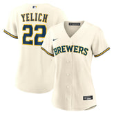 Christian Yelich Milwaukee Brewers Women's Home Replica Player Jersey - Cream | Nike