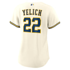 Christian Yelich Milwaukee Brewers Women's Home Replica Player Jersey - Cream | Nike