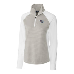Tennessee Titans Cutter & Buck Women's Forge Tonal Stripe Half-Zip Pullover Jacket - White online