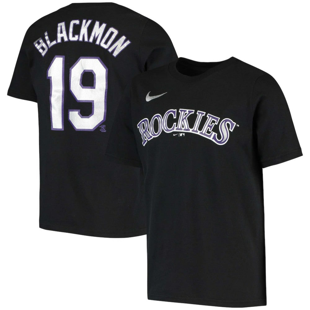 Charlie Blackmon Colorado Rockies Youth Name & Number T-Shirt - Black | Nike