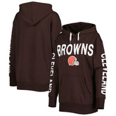 Cleveland Browns G-III 4Her by Carl Banks Women's Extra Point Pullover Hoodie - Brown discount