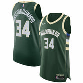 Giannis Antetokounmpo Milwaukee Bucks Authentic Jersey - Icon Edition - Hunter Green | Nike cheap