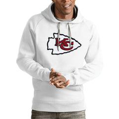 Kansas City Chiefs Antigua Victory Pullover Hoodie - White outlet