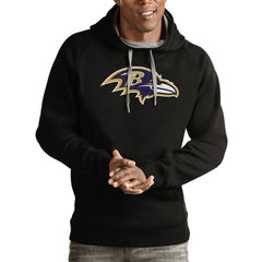 Baltimore Ravens Antigua Victory Pullover Hoodie - Black on sale