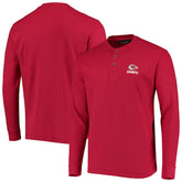 Kansas City Chiefs Dunbrooke Logo Maverick Thermal Henley Long Sleeve T-Shirt - Red for sale