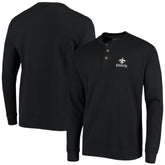 New Orleans Saints Dunbrooke Logo Maverick Thermal Henley Long Sleeve T-Shirt - Black online