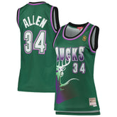 Ray Allen Milwaukee Bucks Women's 1996/97 Hardwood Classics Swingman Jersey - Green | Mitchell & Ness on sale