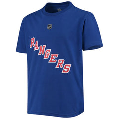 Mika Zibanejad New York Rangers Youth Player Name & Number T-Shirt Blue
