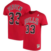 Scottie Pippen Chicago Bulls Hardwood Classics Name & Number Player T-Shirt sale - Red | Mitchell & Ness sale