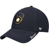 Milwaukee Brewers Women's Team Miata Clean Up Adjustable Hat - Navy | 47 brand