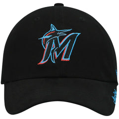 Miami Marlins Women's Team Miata Clean Up Adjustable Hat - Black | 47 brand