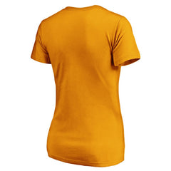 Nashville Predators Fanatics Women's Primary Logo V-Neck T-Shirt Gold