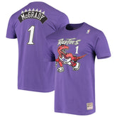 Tracy McGrady Toronto Raptors Hardwood Classics Stitch Name & Number T-Shirt - Purple | Mitchell & Ness cheap
