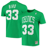 Larry Bird Boston Celtics Hardwood Classics Stitch Name & Number T-Shirt - Kelly Green | Mitchell & Ness online
