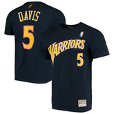 Baron Davis Golden State Warriors Hardwood Classics Stitch Name & Number T-Shirt sale - Navy | Mitchell & Ness shop
