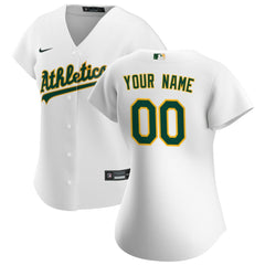 Athletics Women's Home Replica Custom Jersey - White | Nike