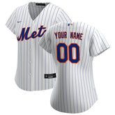 New York Mets Women's Home Replica Custom Jersey - White | Nike