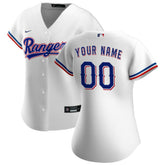 Texas Rangers Women's Home Replica Custom Jersey - White | Nike