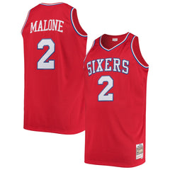 Moses Malone Philadelphia 76ers 1982/83 Big & Tall Hardwood Classics Swingman Jersey - Red | Mitchell & Ness for sale