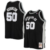 David Robinson San Antonio Spurs 1998/99 Big & Tall Hardwood Classics Swingman Jersey - Black | Mitchell & Ness for sale
