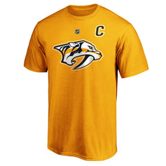 Roman Josi Nashville Predators Fanatics Authentic Stack Player Name & Number T-Shirt Gold
